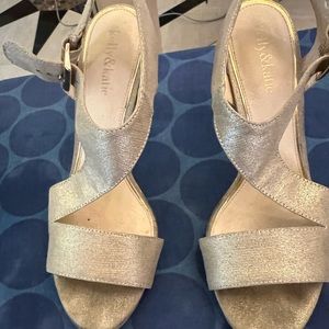 Gold sandals - worn but in good shape